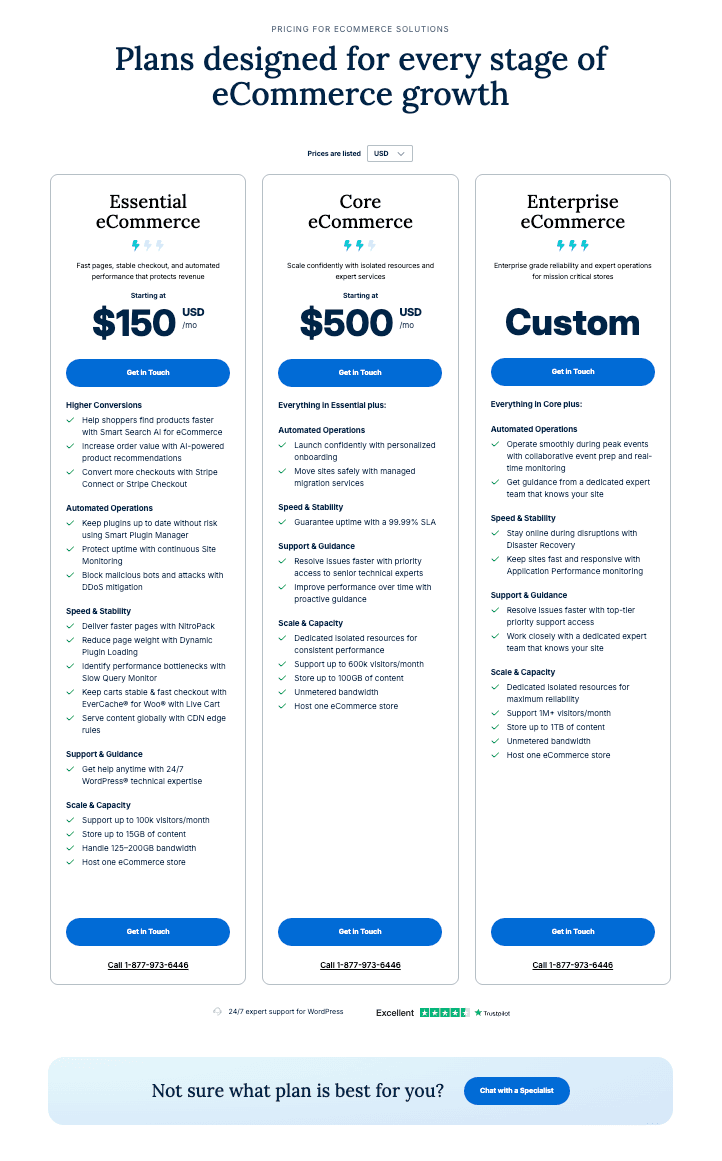 eCommerce Plans (full page)